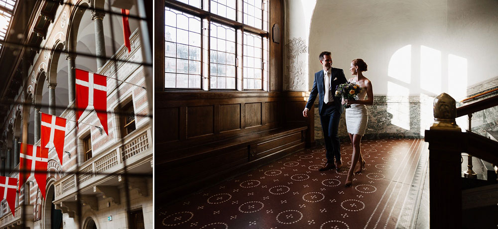 civil wedding at Copenhagen city Hall, photos by Natalia Cury wedding photographer