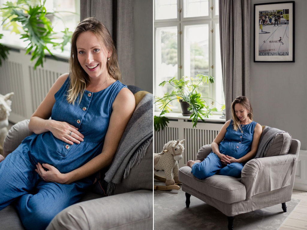 maternity shoot at home, family photographer Copenhagen Natalia Cury