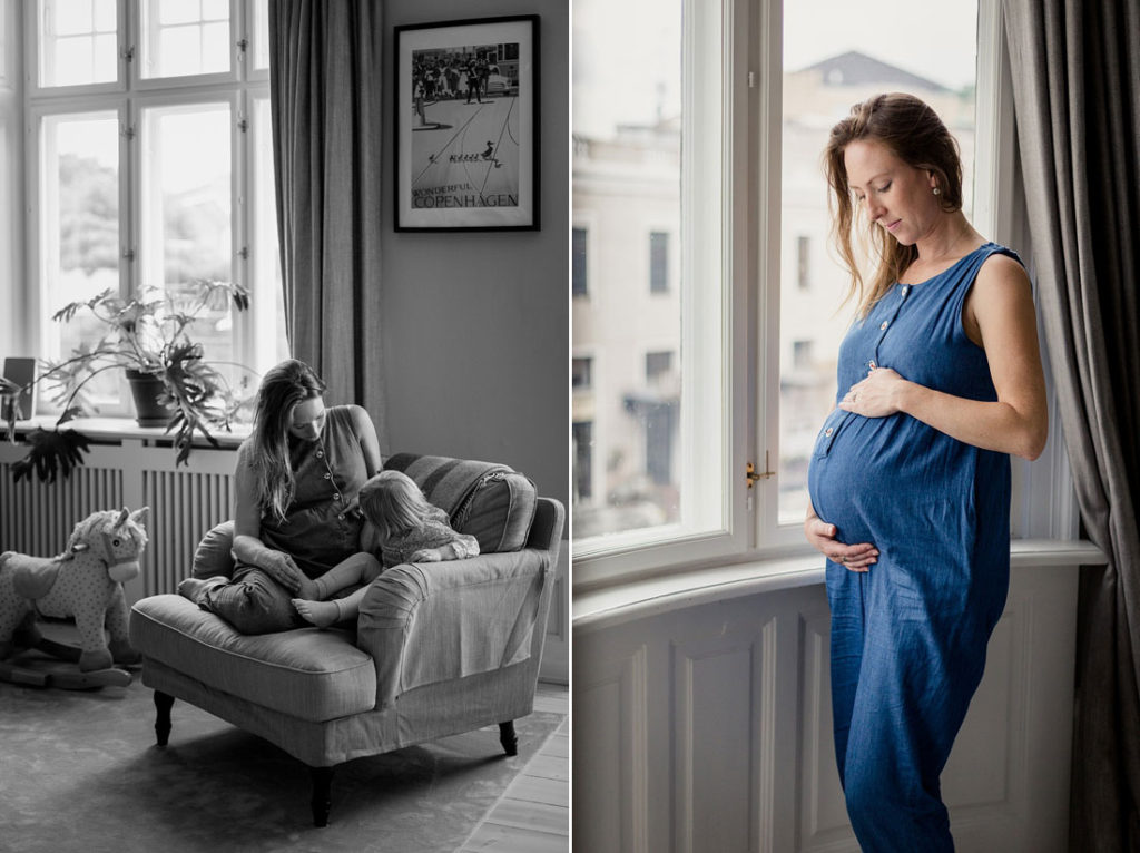 maternity shoot at home, family photographer Copenhagen Natalia Cury