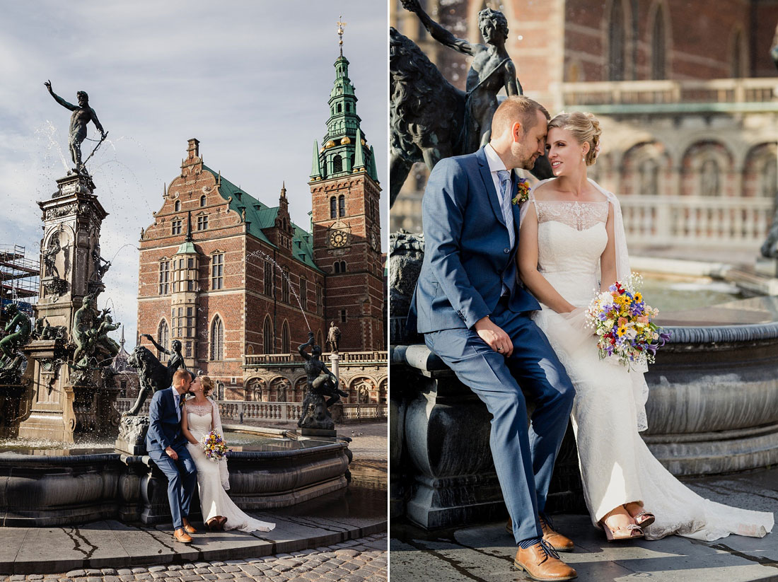 wedding photo shoot at Frederiksborg Castle, Natalia Cury wedding photographer