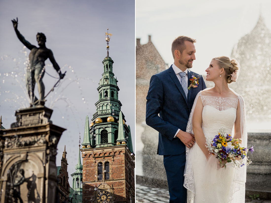 wedding photo shoot at Frederiksborg Castle, Natalia Cury wedding photographer in Copenhagen