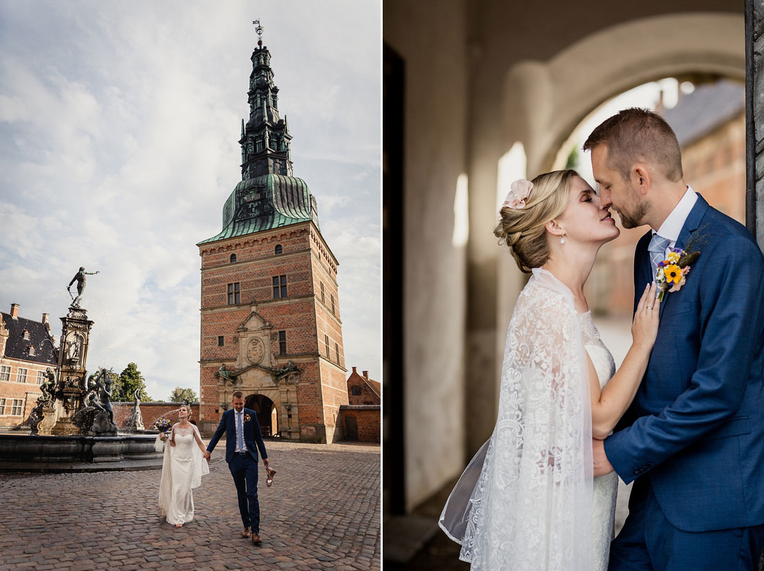 wedding photo shoot at Frederiksborg Castle, Natalia Cury wedding photographer in Copenhagen