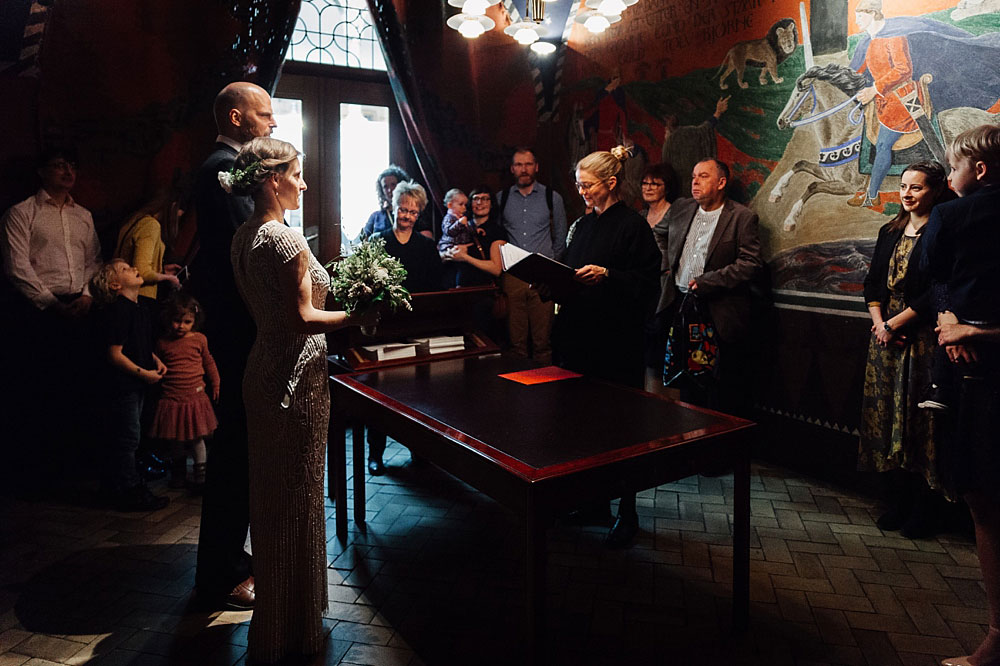 civil wedding at Copenhagen City hall