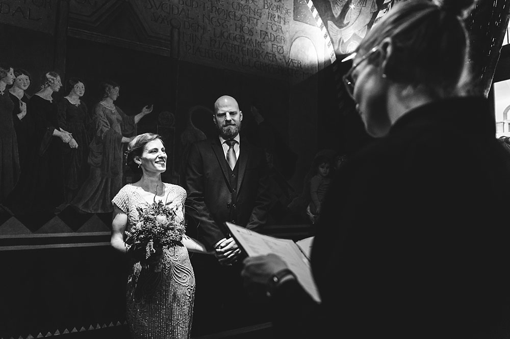 civil wedding at Copenhagen City hall