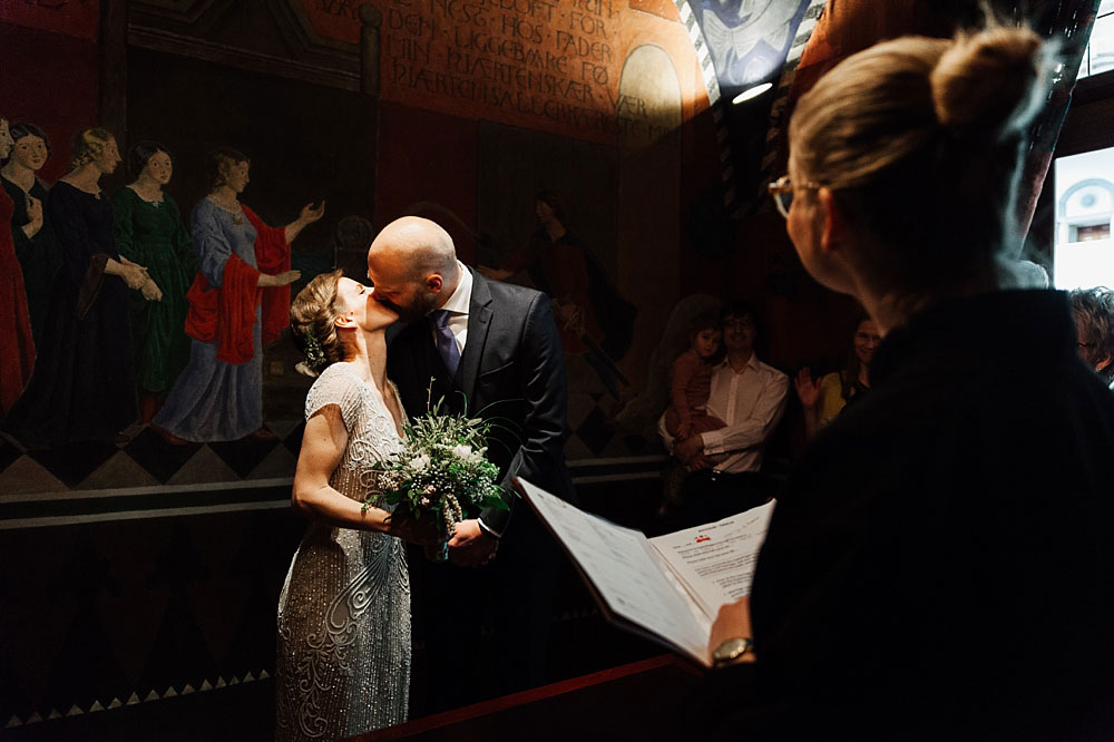 civil wedding at Copenhagen City hall