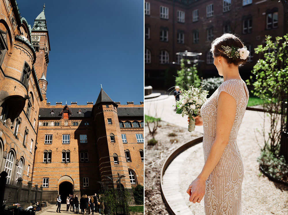 wedding photos at Copenhagen city hall, natural wedding photography by Natalia Cury