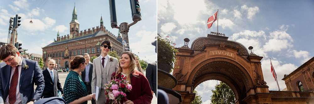 wedding reception at Tivoli in Copenhagen