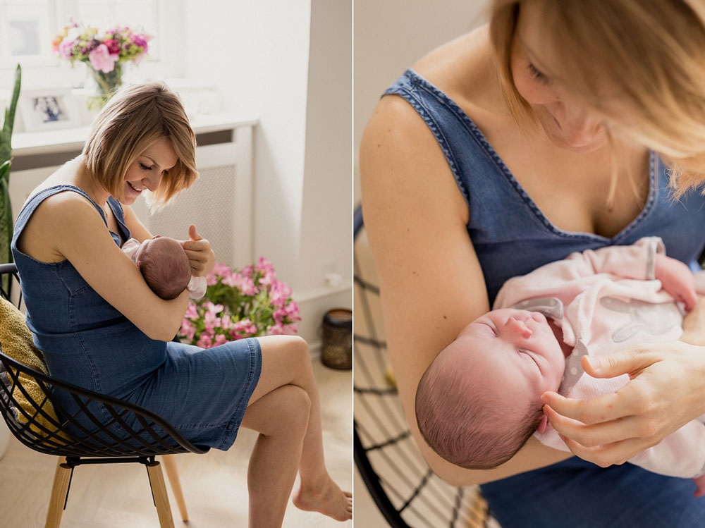 lifestyle newborn photo shoot in Copenhagen