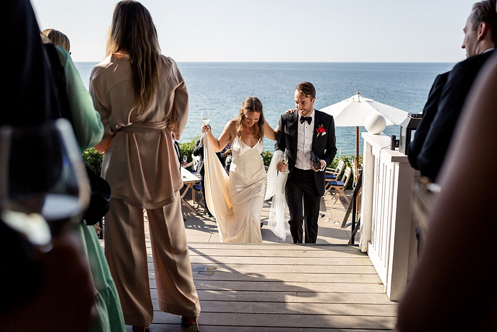 bride and groom at Helenekilde Badehotel in Tisvildeleje