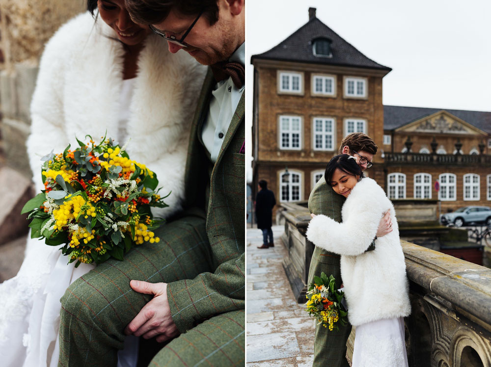 wedding photos in the beautiful city of Copenhagen. Natural looking wedding photography by Natalia Cury professional wedding photographer.