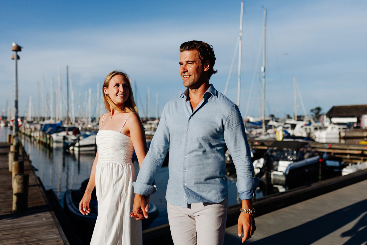 natural engagement photos in Helsingør, Denmark