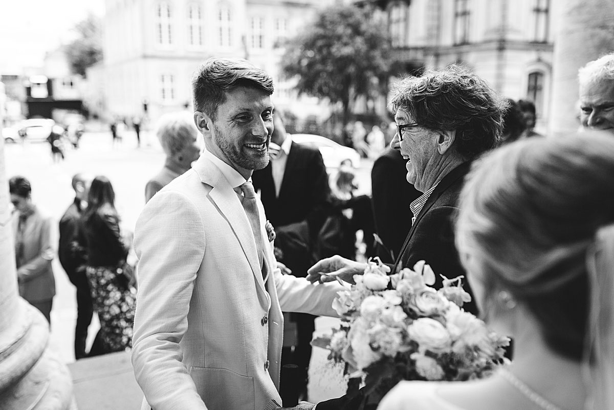 wedding at the Marble church in Copenhagen, Frederik's Church