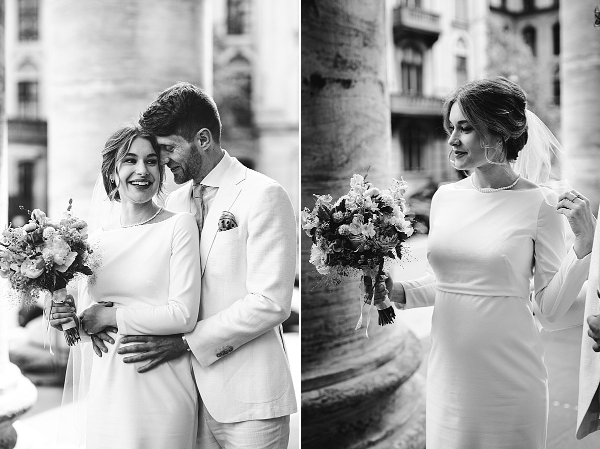 wedding at the Marble church in Copenhagen, Frederik's Church