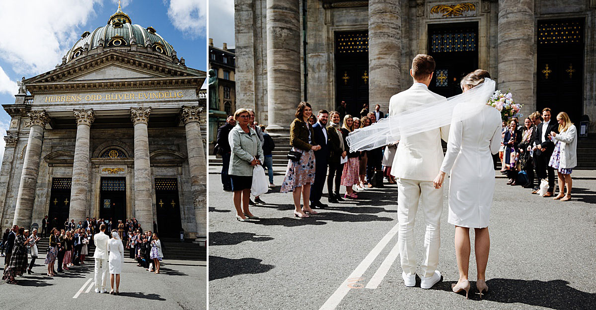 wedding at the Marble church in Copenhagen, Frederik's Church