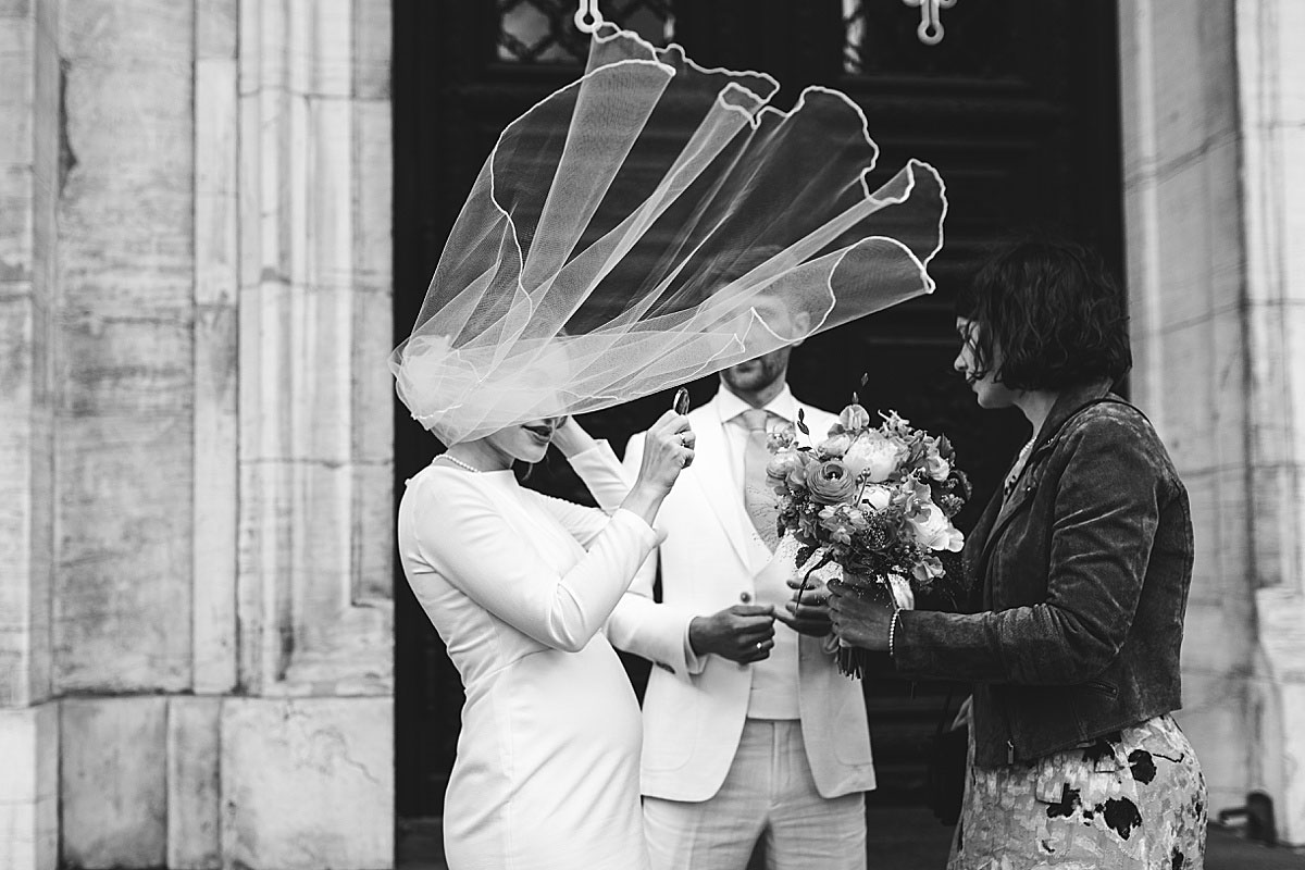 wedding at the Marble church in Copenhagen, Frederik's Church