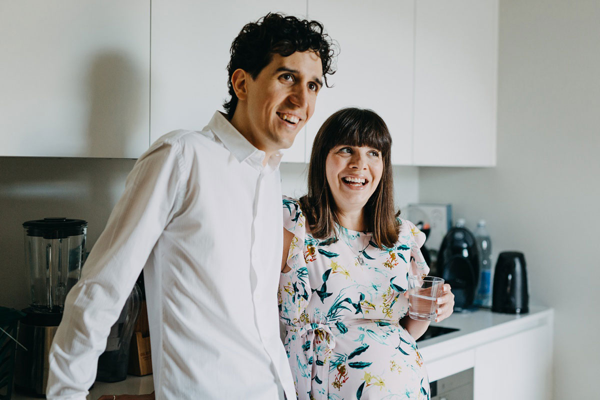 Maternity photoshoot at home in Copenhagen.