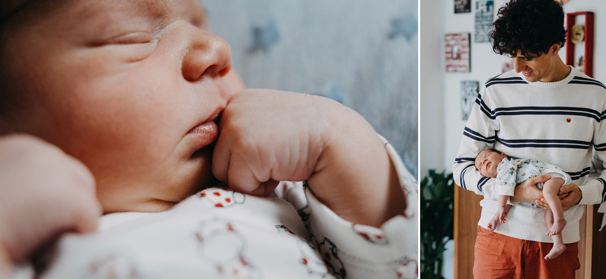 Beautiful and natural newborn photos at home in Copenhagen. 