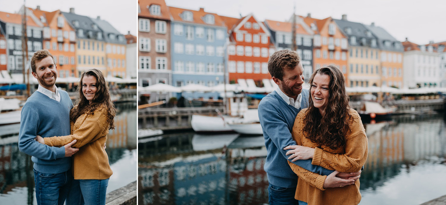 Engagement photoshoot in Nyhavn, Copenhagen