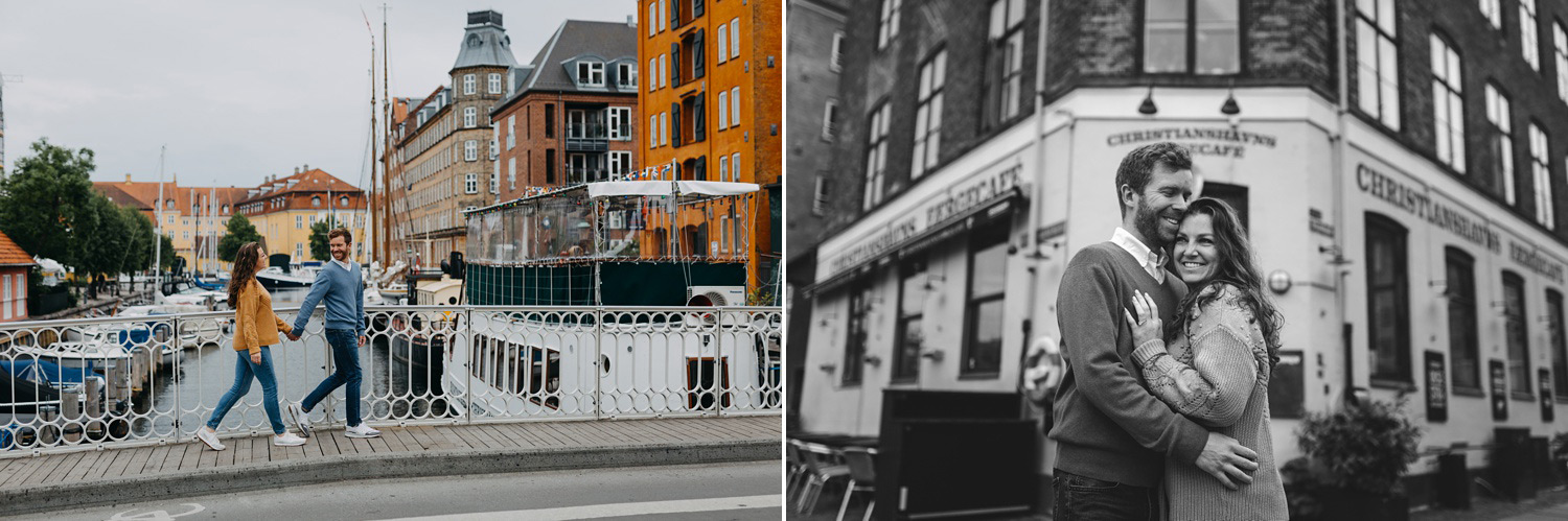 engagement photos in Christianshavn, Copenhagen. Natural couples shoot by Natalia Cury