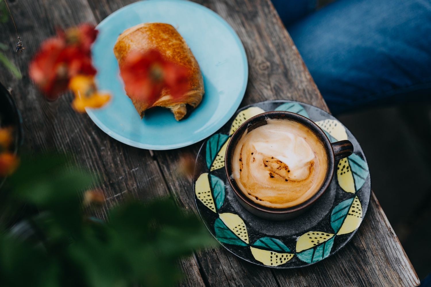 coffee and pastries at café les amis in Copenhagen