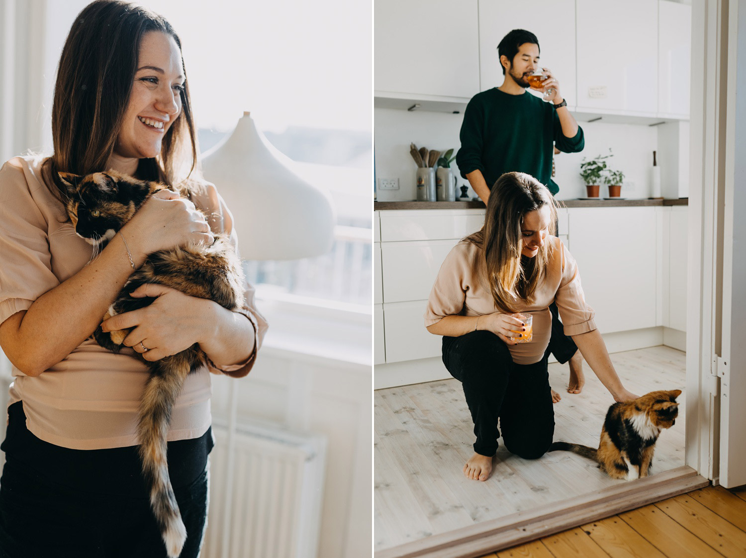 Maternity photoshoot with pet