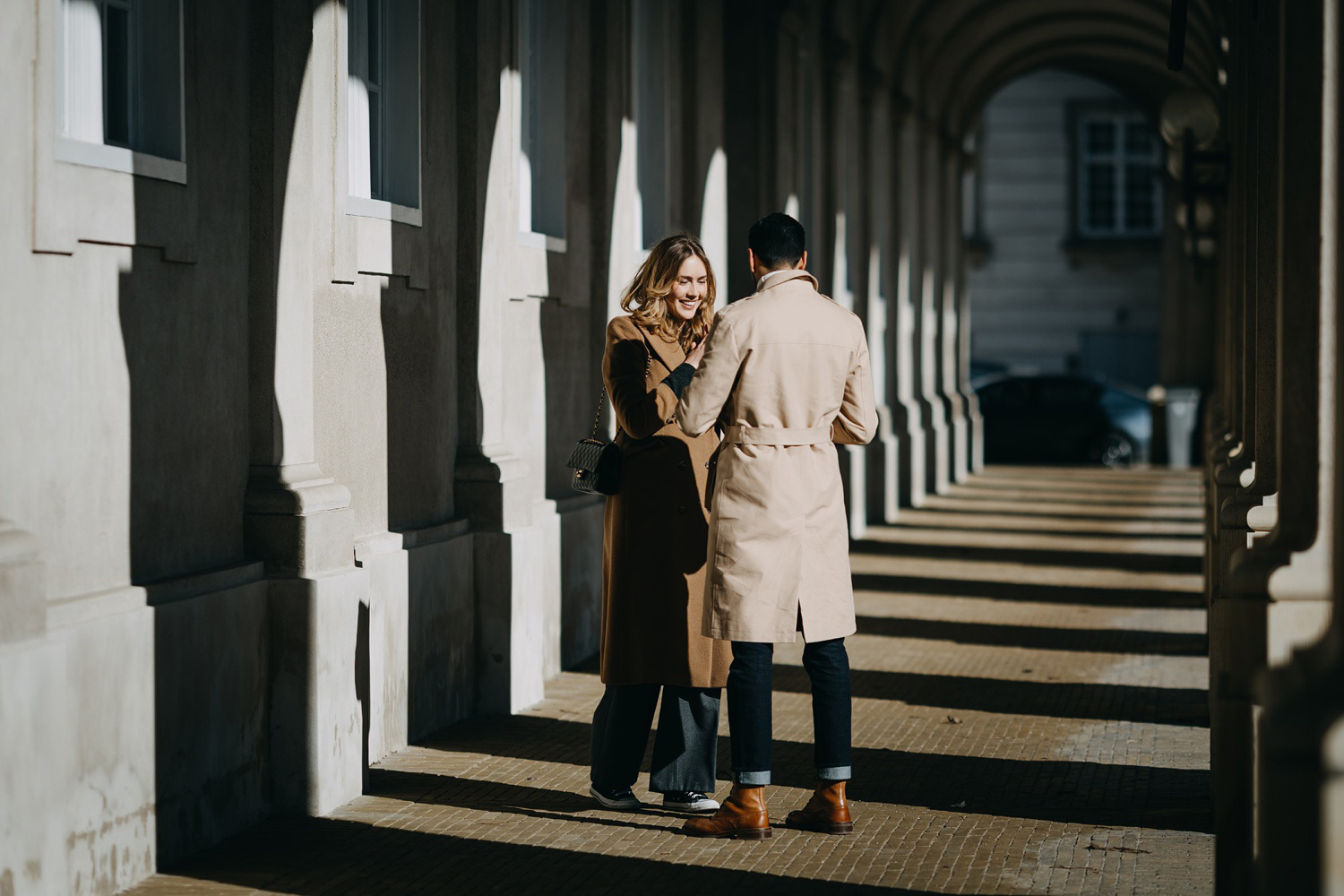 secret engagement photo session in Copenhagen