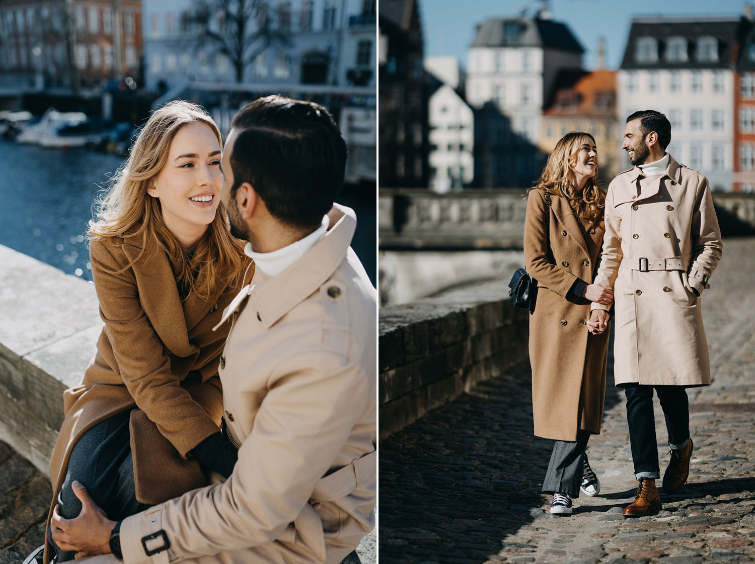 couple getting engaged in Copenhagen