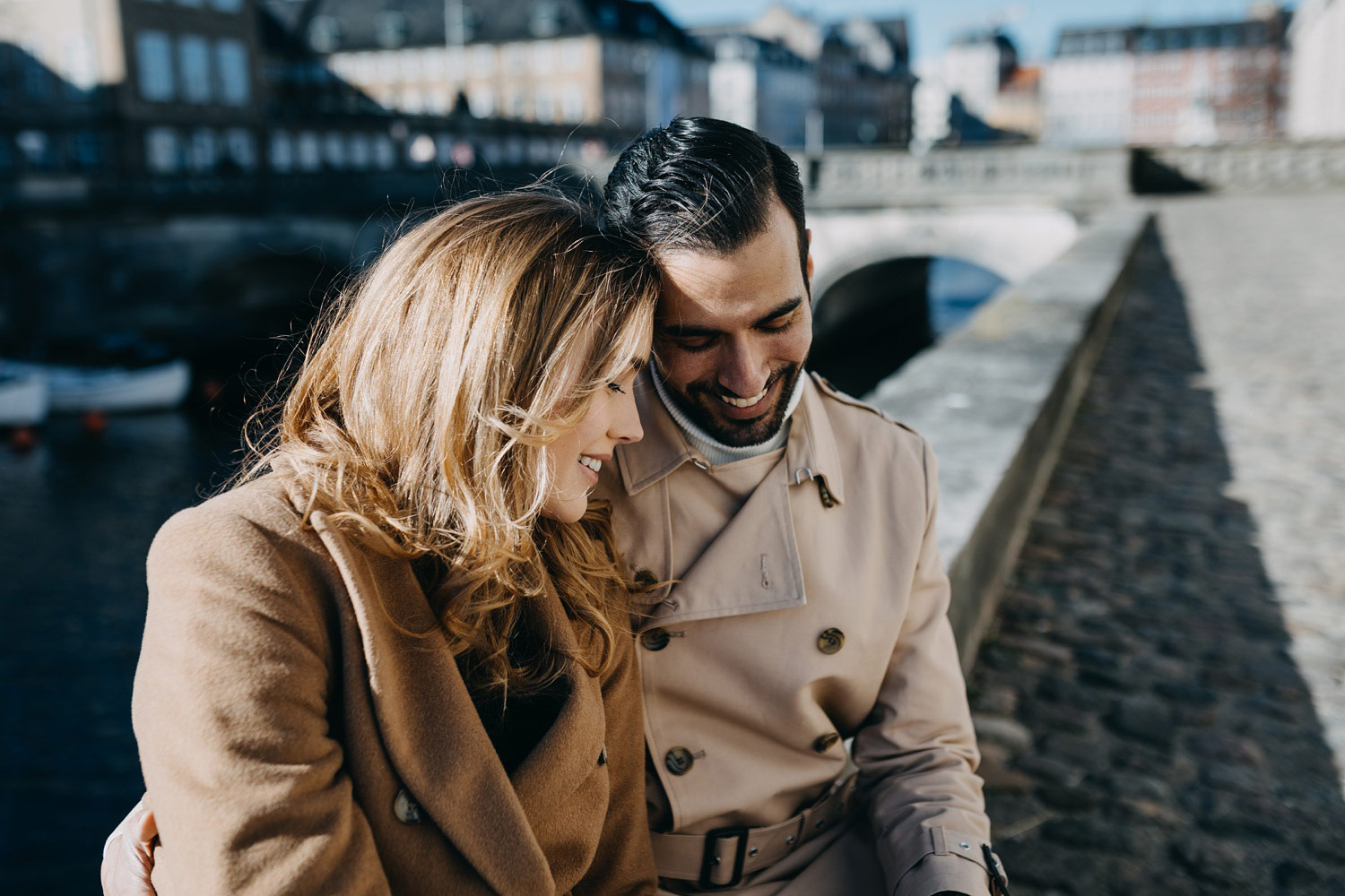 engagement photo session in central Copenhagen