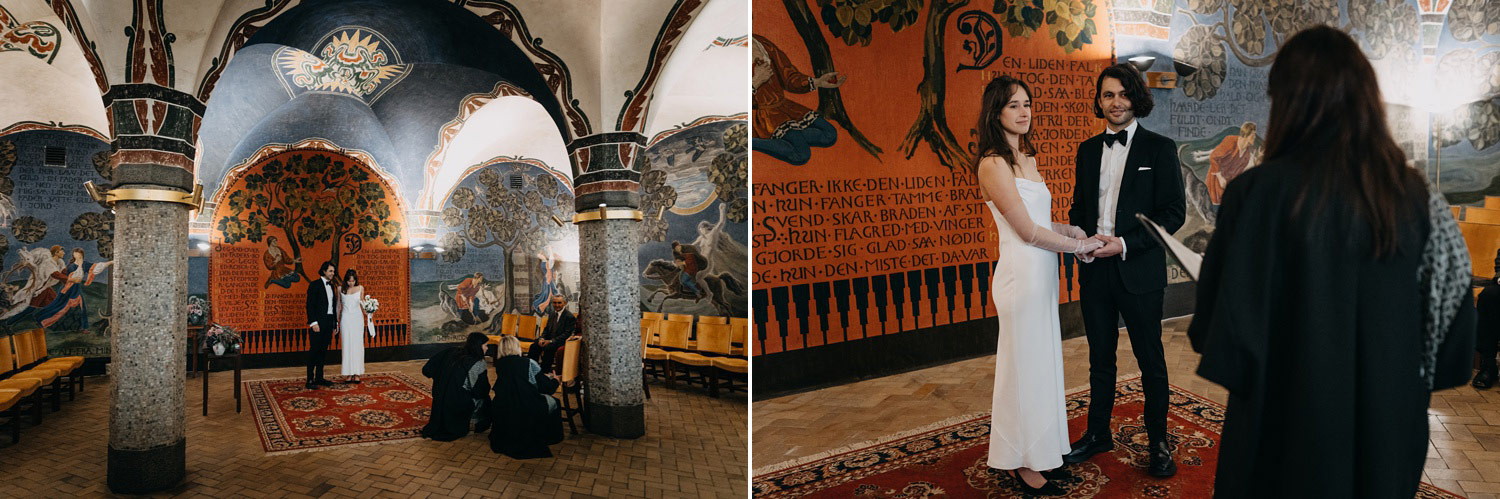 civil marriage ceremony at Copenhagen City Hall