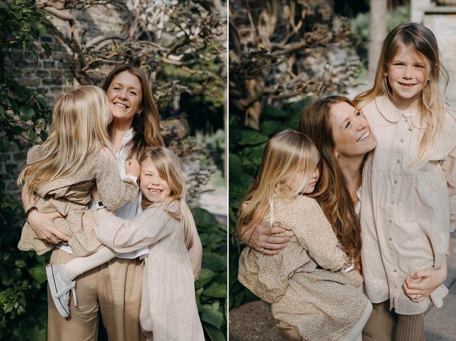 Family photo shoot in Copenhagen: A family enjoying a sunny day in Frederiksberg Have