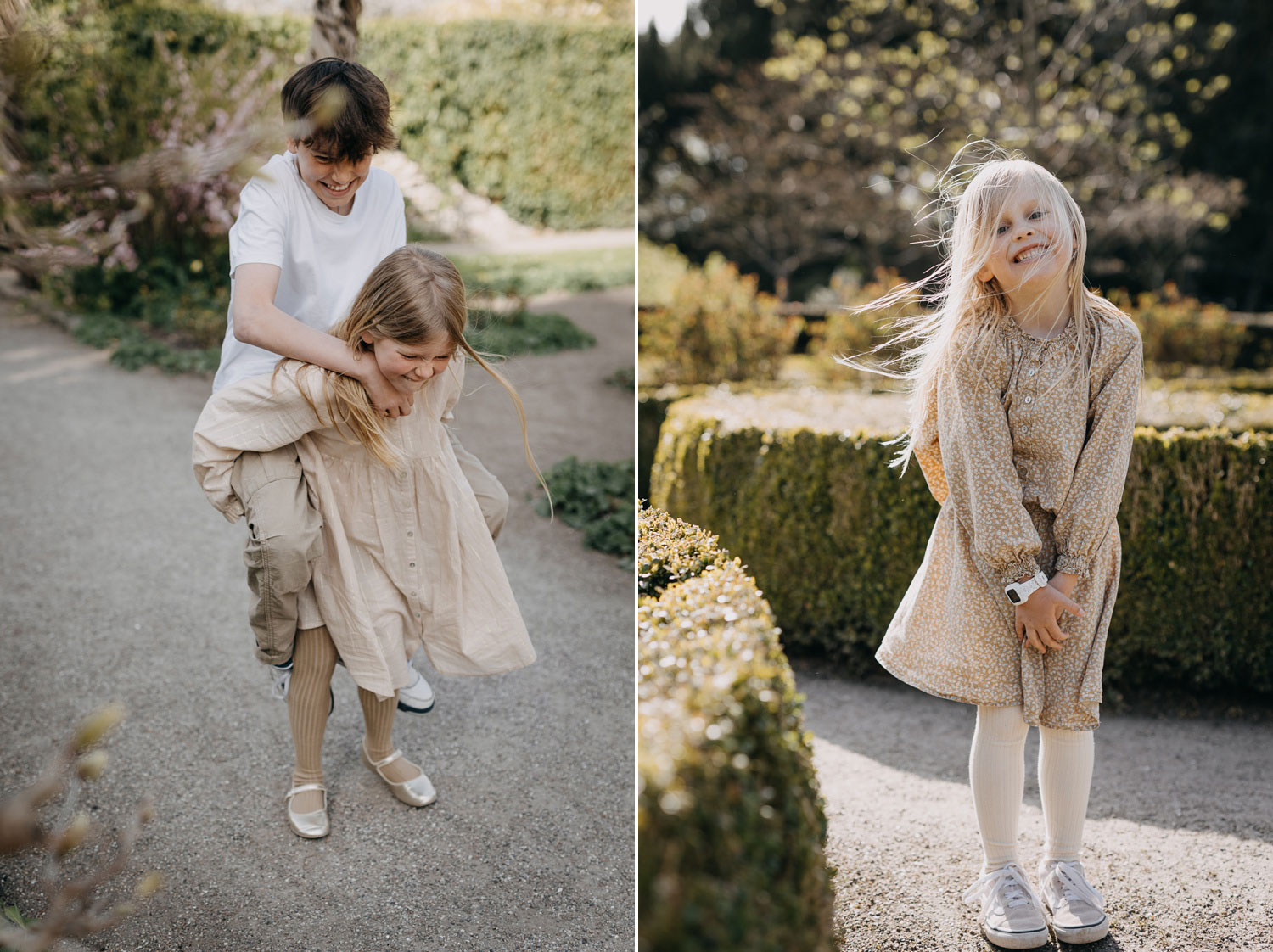 Family photo shoot in Copenhagen: A family enjoying a sunny day in Frederiksberg Have