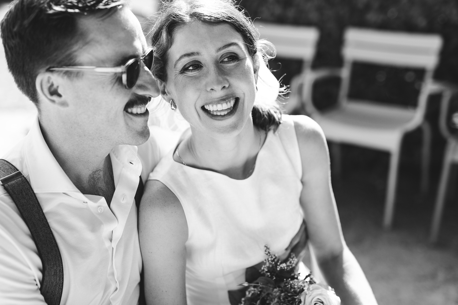 Romantic wedding portraits at the Royal Library Garden, perfect for an elopement in Copenhagen